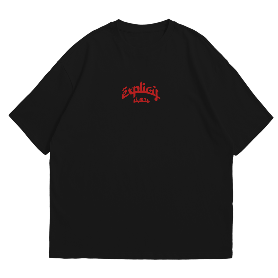 Remera Oversize "Arabe" Negro