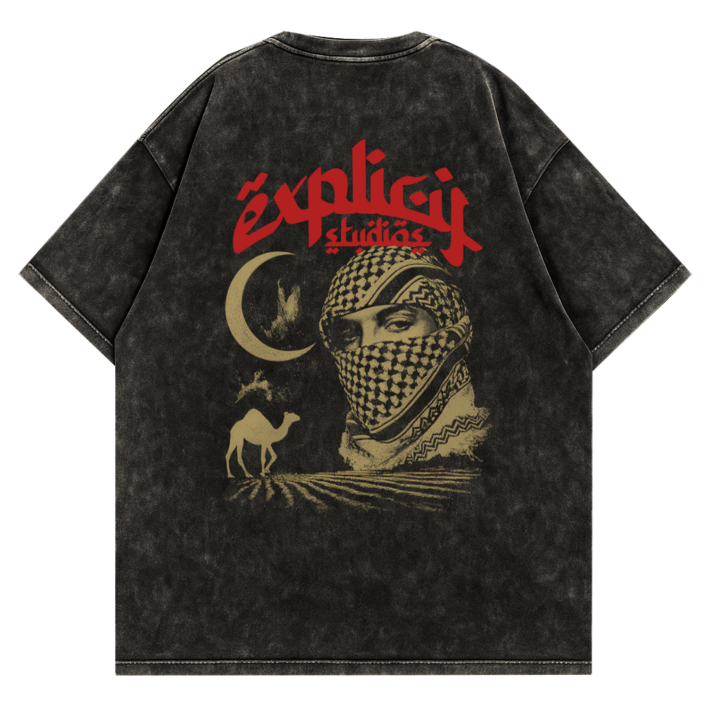 Remera Boxy fit "Arabe" Washed
