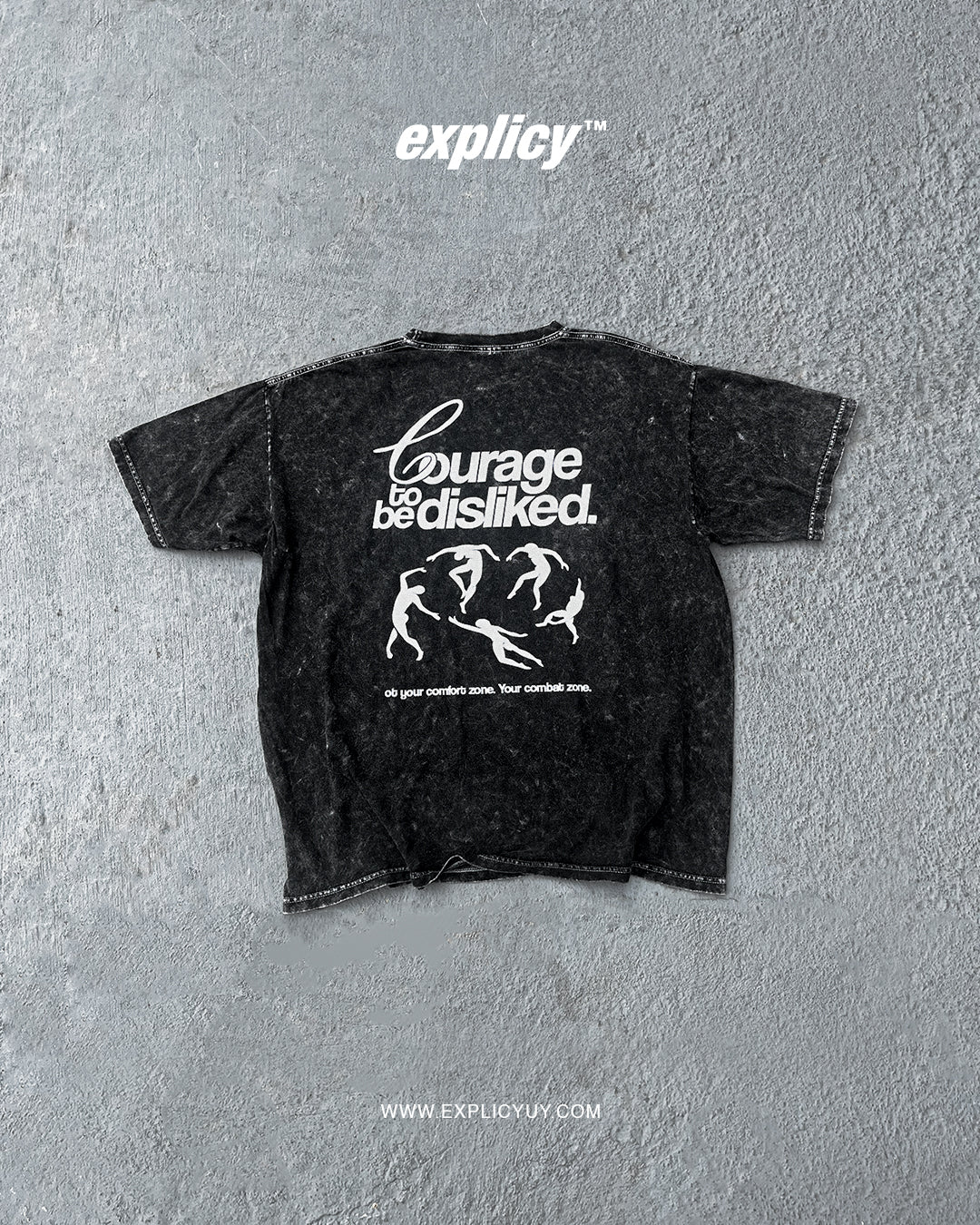 COURAGE REMERA OVERSIZE WASHED